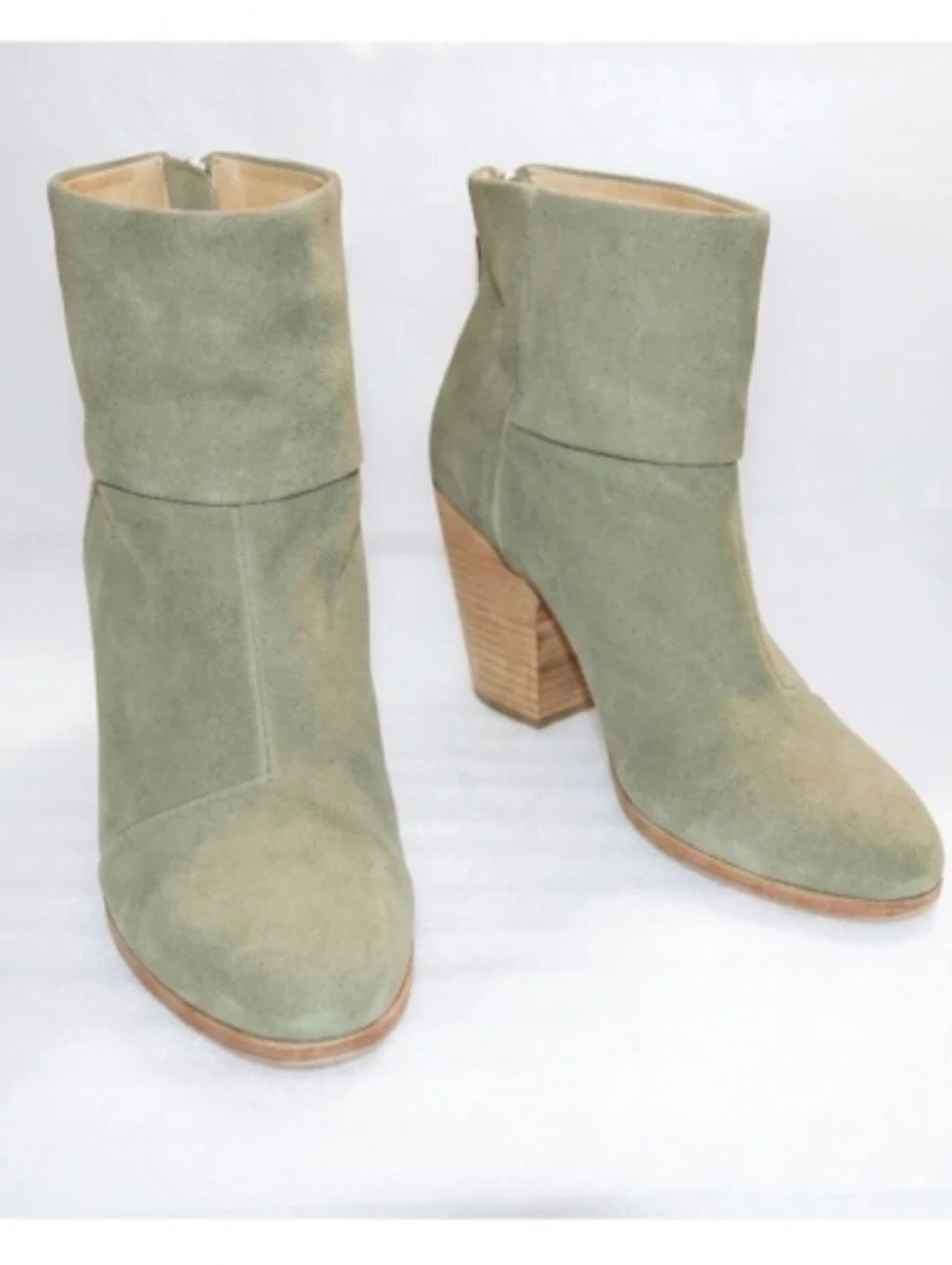 RAG & BONE Stonewall Green Classic Newbury Ankle Boots Size 38 USA 8 - Picture 2 of 9